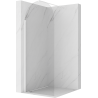 Mexen Kioto-Q Paroi de douche Walk-in 80 x 200 cm, transparent 8 mm, blanc - 800-080-101-20-00-Q