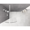 Mexen Kioto-Q paroi de douche Walk-in 90 x 200 cm, transparent 8 mm, blanche - 800-090-101-20-00-Q