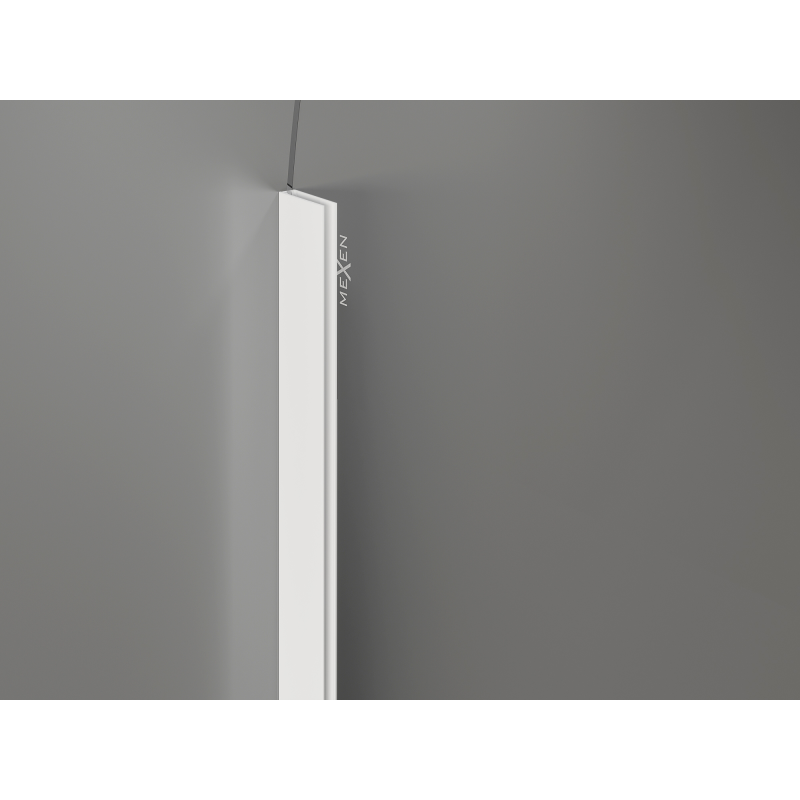 Mexen Kioto-Q Paroi de douche Walk-in 110 x 200 cm, transparent 8 mm, blanche - 800-110-101-20-00-Q