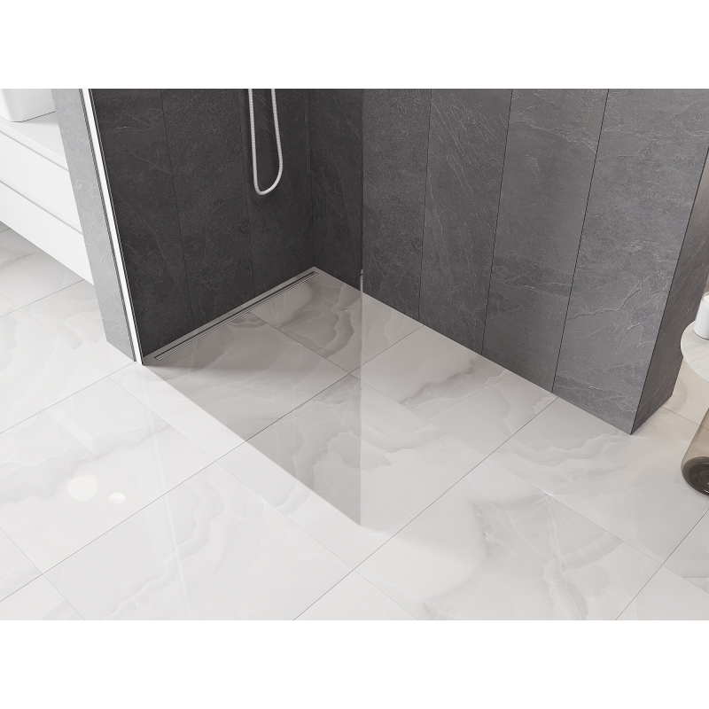 Mexen Kioto-Q Paroi de douche Walk-in 110 x 200 cm, transparent 8 mm, blanche - 800-110-101-20-00-Q