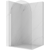 Mexen Kioto-Q Paroi de douche Walk-in 110 x 200 cm, transparent 8 mm, blanche - 800-110-101-20-00-Q