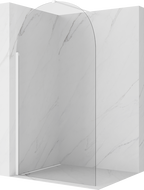 Mexen Kioto-Q Paroi de douche Walk-in 110 x 200 cm, transparent 8 mm, blanche - 800-110-101-20-00-Q