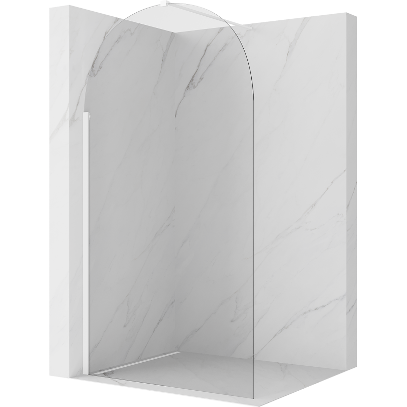 Mexen Kioto-Q paroi de douche Walk-in 120 x 200 cm, transparent 8 mm, blanc - 800-120-101-20-00-Q