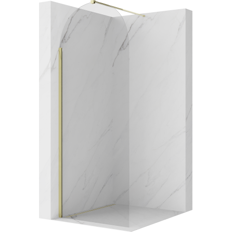 Mexen Kioto-Q Paroi de douche Walk-in 80 x 200 cm, transparente 8 mm, dorée - 800-080-101-50-00-Q