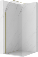Mexen Kioto-Q Paroi de douche Walk-in 80 x 200 cm, transparente 8 mm, dorée - 800-080-101-50-00-Q