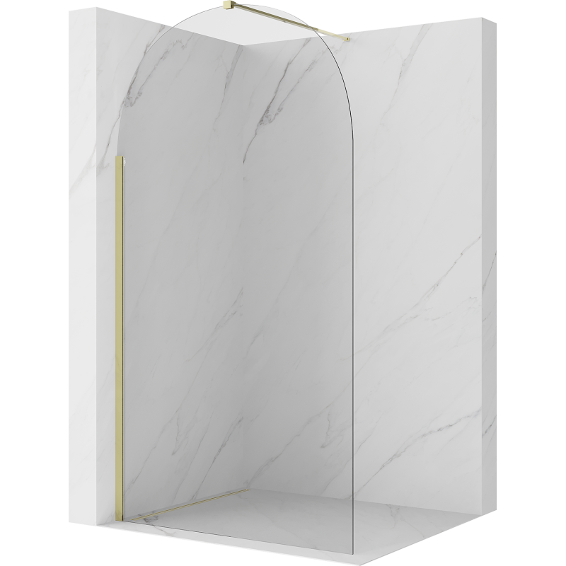 Mexen Kioto-Q paroi de douche Walk-in 110 x 200 cm, transparent 8 mm, or - 800-110-101-50-00-Q