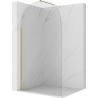 Mexen Kioto-Q paroi de douche Walk-in 110 x 200 cm, transparent 8 mm, or - 800-110-101-50-00-Q