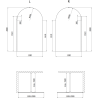 Mexen Kioto-Q paroi de douche Walk-in 120 x 200 cm, transparent 8 mm, or - 800-120-101-50-00-Q
