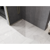 Mexen Kioto-Q paroi de douche Walk-in 100 x 200 cm, transparent 8 mm, or brossé - 800-100-101-55-00-Q