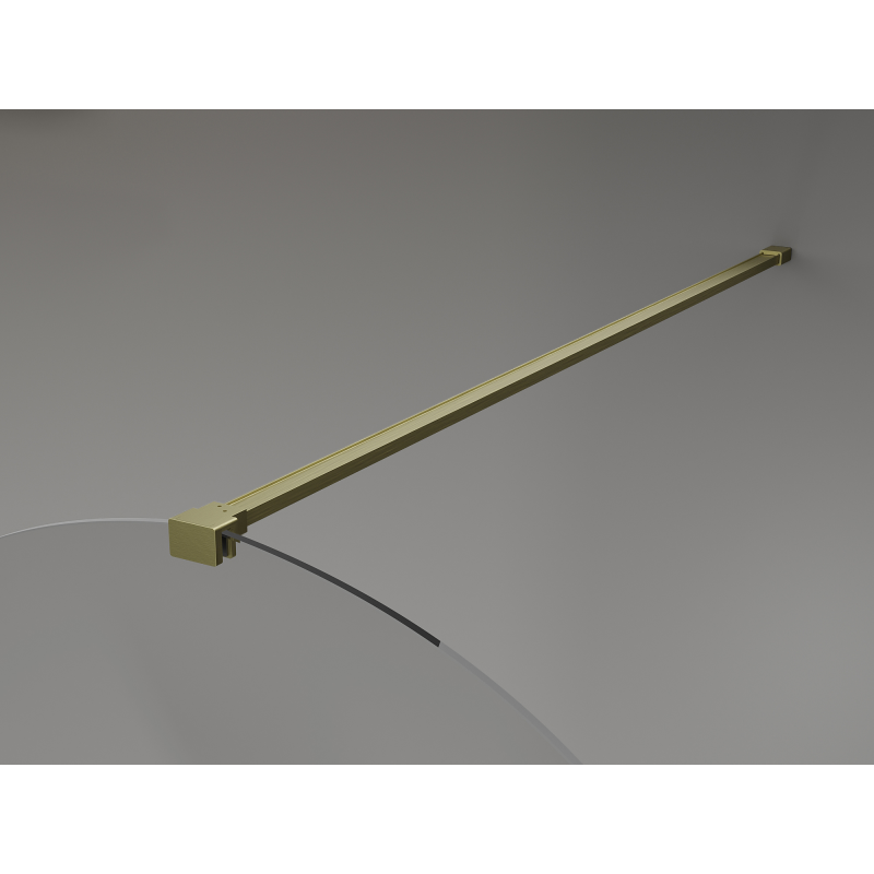Mexen Kioto-Q Paroi de douche Walk-in 120 x 200 cm, transparent 8 mm, or brossé - 800-120-101-55-00-Q
