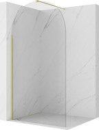Mexen Kioto-Q Paroi de douche Walk-in 120 x 200 cm, transparent 8 mm, or brossé - 800-120-101-55-00-Q