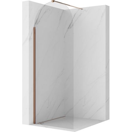 Mexen Kioto-Q Paroi de douche Walk-in 80 x 200 cm, transparent 8 mm, or rose - 800-080-101-60-00-Q