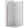Mexen Kioto-Q Paroi de douche Walk-in 80 x 200 cm, transparent 8 mm, or rose - 800-080-101-60-00-Q