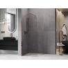 Mexen Kioto-Q Paroi de douche Walk-in 80 x 200 cm, transparent 8 mm, or rose - 800-080-101-60-00-Q