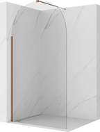 Mexen Kioto-Q paroi de douche Walk-in 100 x 200 cm, transparent 8 mm, or rose - 800-100-101-60-00-Q