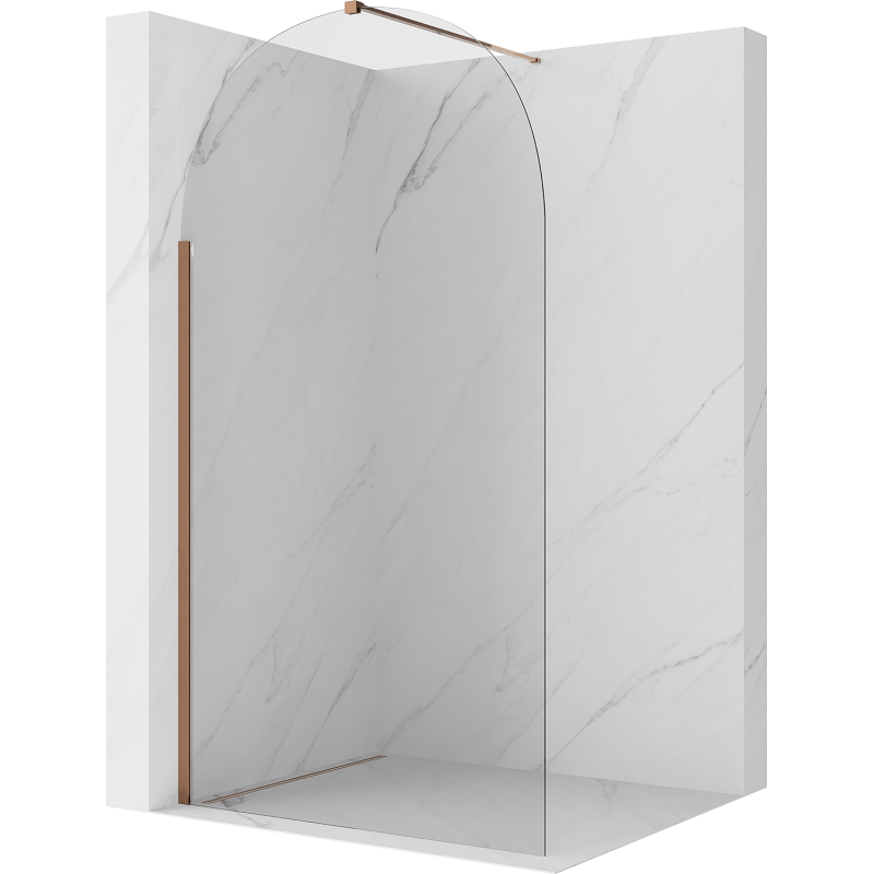 Mexen Kioto-Q paroi de douche Walk-in 110 x 200 cm, transparent 8 mm, or rose - 800-110-101-60-00-Q