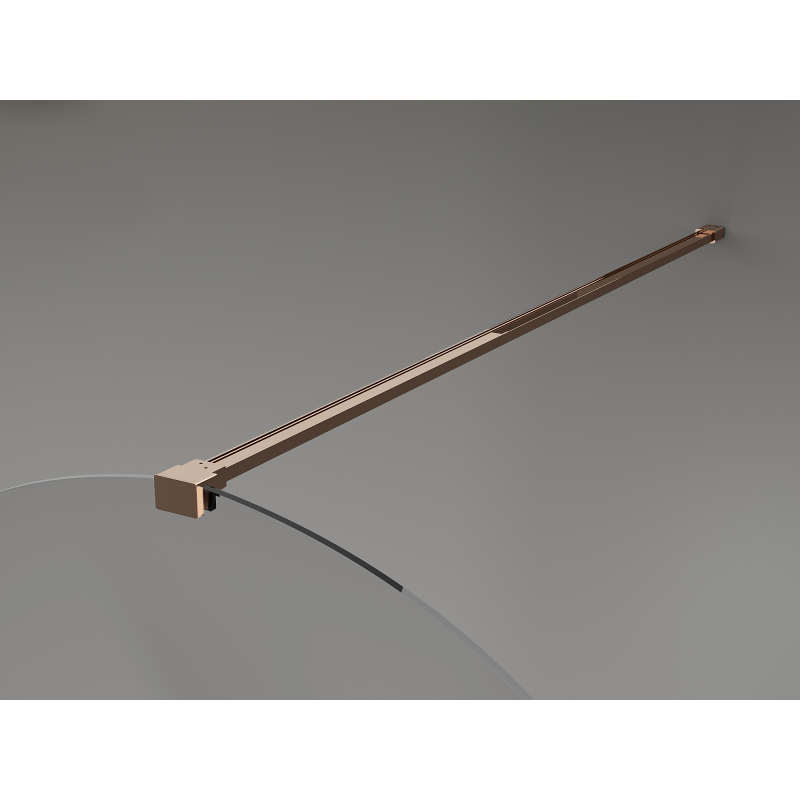 Mexen Kioto-Q paroi de douche Walk-in 120 x 200 cm, transparent 8 mm, or rose - 800-120-101-60-00-Q
