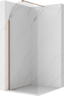 Mexen Kioto-Q Paroi de douche Walk-in 80 x 200 cm, transparent 8 mm, cuivre brossé - 800-080-101-65-00-Q
