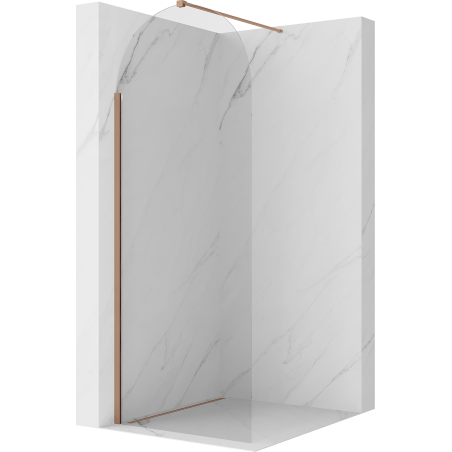 Mexen Kioto-Q paroi de douche Walk-in 90 x 200 cm, transparent 8 mm, cuivre brossé - 800-090-101-65-00-Q