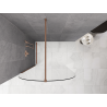 Mexen Kioto-Q paroi de douche Walk-in 110 x 200 cm, transparent 8 mm, cuivre brossé - 800-110-101-65-00-Q