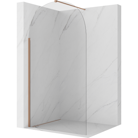 Mexen Kioto-Q paroi de douche Walk-in 110 x 200 cm, transparent 8 mm, cuivre brossé - 800-110-101-65-00-Q