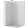 Mexen Kioto-Q paroi de douche Walk-in 110 x 200 cm, transparent 8 mm, cuivre brossé - 800-110-101-65-00-Q