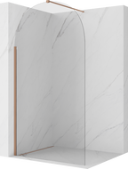 Mexen Kioto-Q paroi de douche Walk-in 110 x 200 cm, transparent 8 mm, cuivre brossé - 800-110-101-65-00-Q