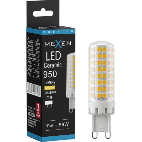 Mexen Aura Ampoule LED G9, 7W, Chaude - 3000K, 950 lm - L121-G9-0730-01