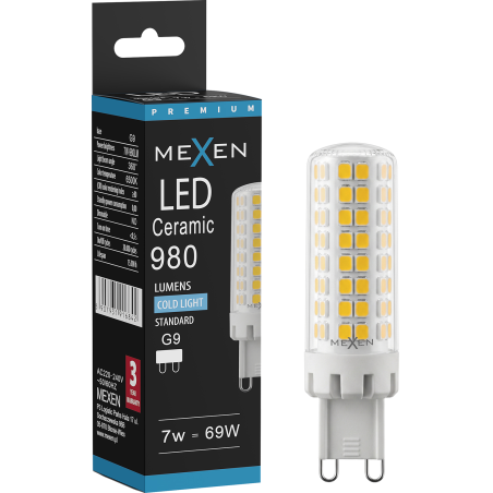 Mexen Aura Ampoule LED G9, 7W, Froid - 6500K, 980 lm - L121-G9-0765-01