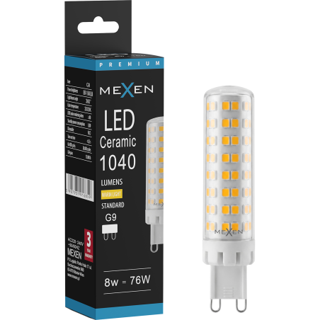 Mexen Aura Ampoule LED G9, 8W, Chaude - 3000K, 1040 lm - L121-G9-0830-01