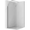 Mexen Kioto-Q paroi de douche Walk-in 80 x 200 cm, transparent 8 mm, gris canon brossé - 800-080-101-66-00-Q
