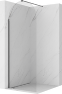 Mexen Kioto-Q Paroi de douche Walk-in 90 x 200 cm, transparent 8 mm, gris canon brossé - 800-090-101-66-00-Q