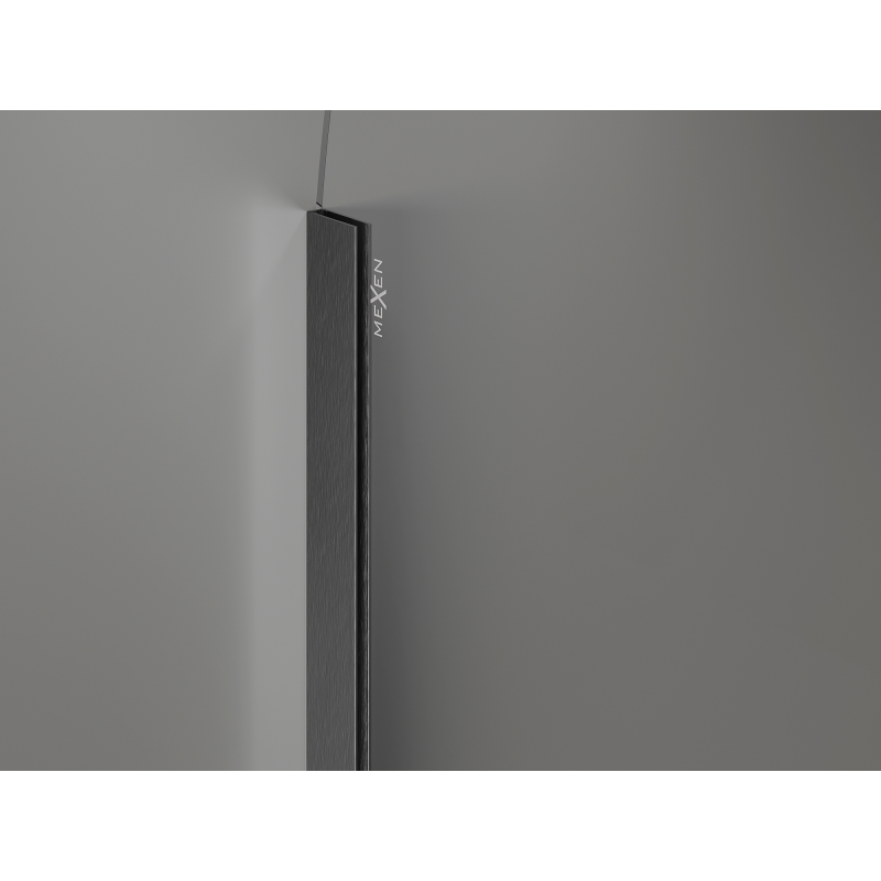 Mexen Kioto-Q Paroi de douche Walk-in 100 x 200 cm, transparent 8 mm, gris canon brossé - 800-100-101-66-00-Q