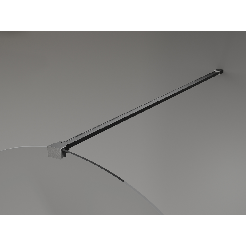 Mexen Kioto-Q Paroi de douche Walk-in 100 x 200 cm, transparent 8 mm, gris canon brossé - 800-100-101-66-00-Q
