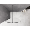 Mexen Kioto-Q Paroi de douche Walk-in 100 x 200 cm, transparent 8 mm, gris canon brossé - 800-100-101-66-00-Q