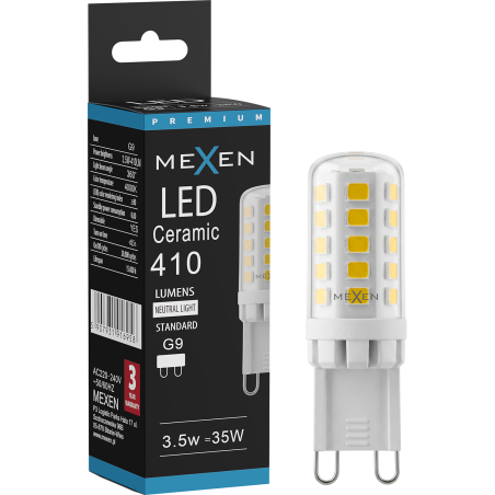 Mexen Aura Ampoule LED dimmable G9, 3,5W, Neutre - 4000K, 410 lm - L122-G9-0340-01