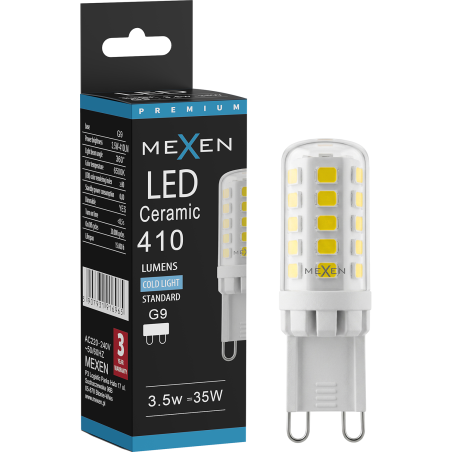 Mexen Aura Ampoule LED dimmable G9, 3,5W, Froid - 6500K, 410 lm - L122-G9-0365-01