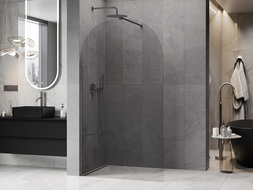Mexen Kioto-Q Paroi de douche Walk-in 110 x 200 cm, transparent 8 mm, gris canon brossé - 800-110-101-66-00-Q