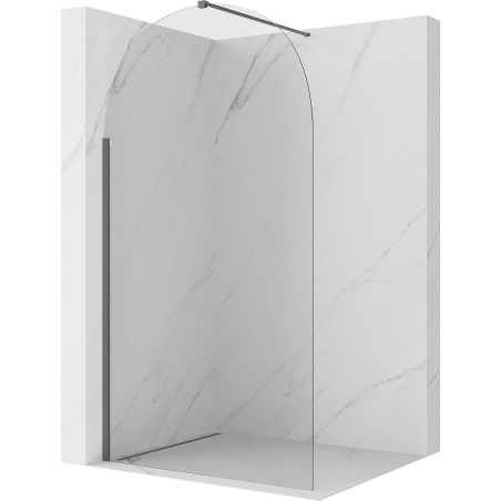 Mexen Kioto-Q Paroi de douche Walk-in 120 x 200 cm, transparent 8 mm, gris canon brossé - 800-120-101-66-00-Q
