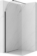 Mexen Kioto-Q Paroi de douche Walk-in 80 x 200 cm, transparente 8 mm, noire - 800-080-101-70-00-Q