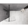 Mexen Kioto-Q Paroi de douche Walk-in 80 x 200 cm, transparente 8 mm, noire - 800-080-101-70-00-Q