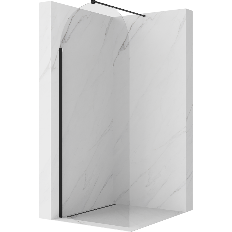 Mexen Kioto-Q Paroi de douche Walk-in 90 x 200 cm, transparent 8 mm, noir - 800-090-101-70-00-Q
