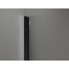 Mexen Kioto-Q paroi de douche Walk-in 100 x 200 cm, transparent 8 mm, noir - 800-100-101-70-00-Q