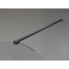 Mexen Kioto-Q paroi de douche Walk-in 100 x 200 cm, transparent 8 mm, noir - 800-100-101-70-00-Q