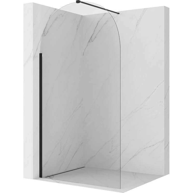 Mexen Kioto-Q Panneau de douche Walk-in 110 x 200 cm, transparent 8 mm, noir - 800-110-101-70-00-Q