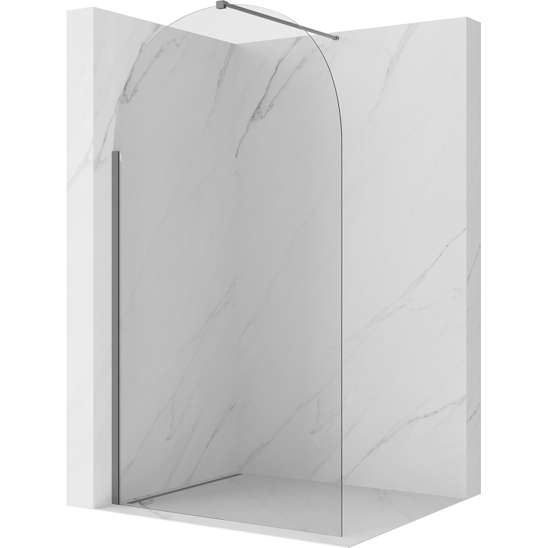 Mexen Kioto-Q Panneau de douche Walk-in 100 x 200 cm, transparent 8 mm, gun metal - 800-100-101-95-00-Q