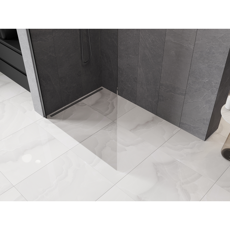 Mexen Kioto-Q Panneau de douche Walk-in 100 x 200 cm, transparent 8 mm, gun metal - 800-100-101-95-00-Q