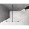 Mexen Kioto-Q Panneau de douche Walk-in 110 x 200 cm, transparent 8 mm, métal canon - 800-110-101-95-00-Q