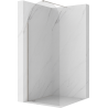 Mexen Kioto-Q paroi de douche Walk-in 80 x 200 cm, transparent 8 mm, nickel brossé - 800-080-101-97-00-Q