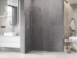 Mexen Kioto-Q paroi de douche walk-in 90 x 200 cm, transparent 8 mm, nickel brossé - 800-090-101-97-00-Q